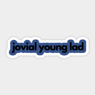 Jovial Young Lad cheerful friendly funny Sticker